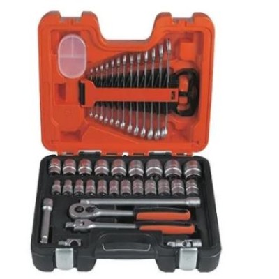 Bahco 40-Piece Metric 1 2 in Standard Socket Spanner Set with Ratchet, 6 point  S400