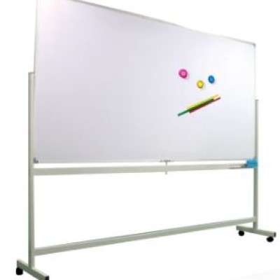 DOUBLE SIDED MAGNETIC WHITE BOARD C W STAND (3' X 6')