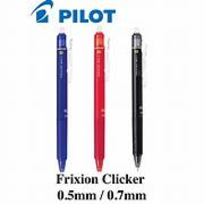 Pilot Frixion Clicker Erasable Roller Ball Gel Pen 0.5mm 0.7mm