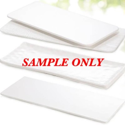 Plain White Long Dessert Plate P500