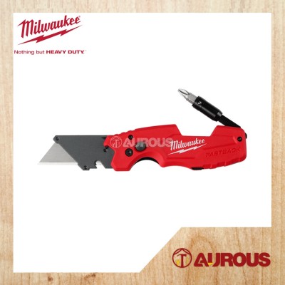 *MILWAUKEE PRESS & FLIP FASTBACK 6 IN 1 FOLDING UTILITY KNIFE WITH SCREWDRIVER (48-22-1505)