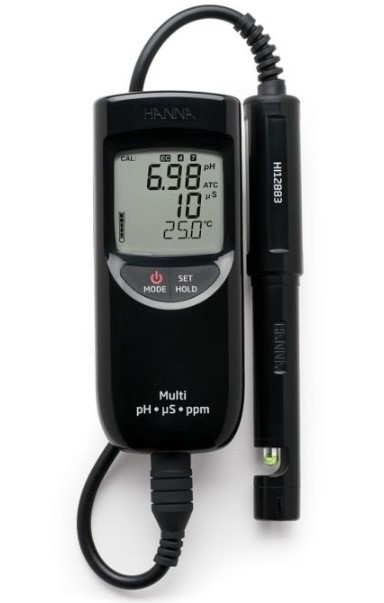 Hi991300 PORTABLE WATERPROOF PH  /  EC  /  TDS METER (LOW RANGE)