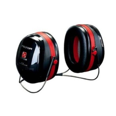 3M PELTOR Optime III Earmuffs H540B-412-SV, 34 dB, Black Red, Neckband