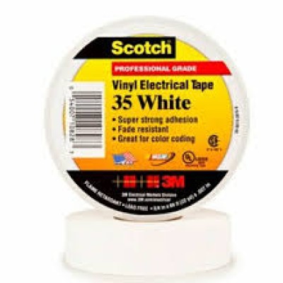 3M Scotch35 Vinyl Electrical Tape 19mmx20mX0.178mm (WHITE)