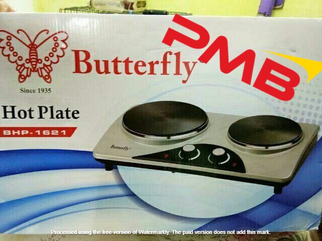 (DELIVERY TO W.P.LABUAN ONLY) BUTTERFLY DOUBLE HOTPLATE BHP-1621