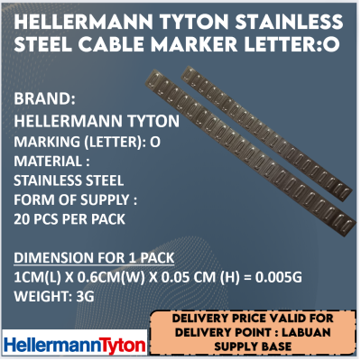 HELLERMANN STAINLESS STEEL MARKER LETTER: O