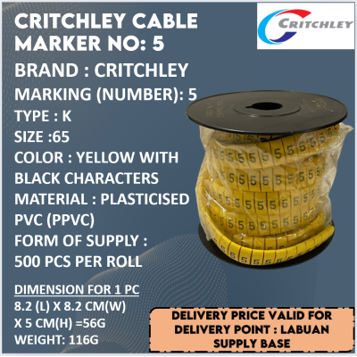 CRITCHLEY CABLE MARKER NO: 5