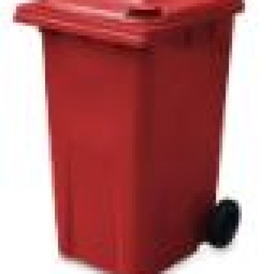 Red 240 Litre Standard Household Wheelie Bin