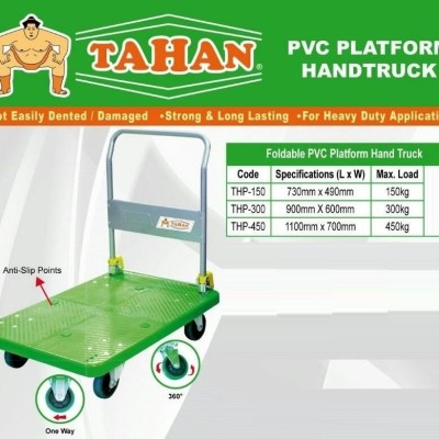 300kg Heavy Duty Foldable PVC Platform Trolley TAHAN THP-300