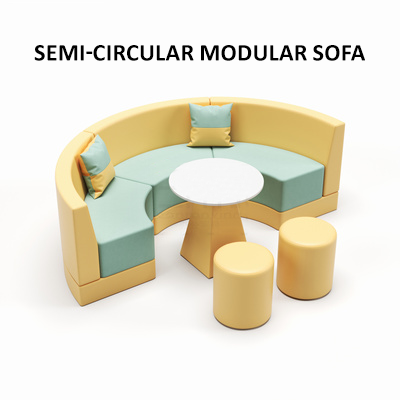 Semi-Circular Modular Sofa