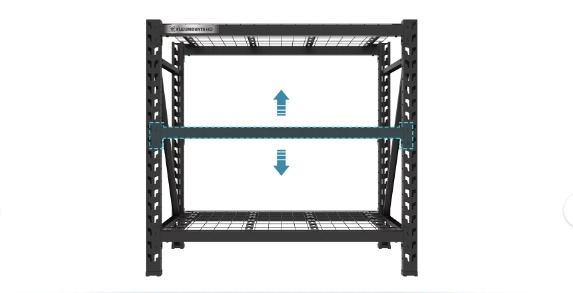 FLEXIMOUNTS 2 x 4 ft 3 Shelf Steel Wire Decks Storage Racks 4650 lbs Weight Capacity Heavy Duty Industrial Metal Garage Shelving