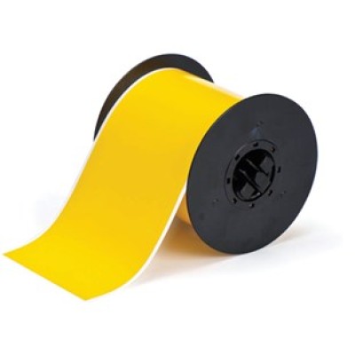 Brady All Weather Permanent Adhesive Vinyl Label Tape for B30 Printers - 4", Yellow