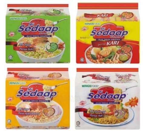 Mi Sedaap Fried Noodle - Original Flavour (5 x 91g)   /   Soto Flavour (5 x 75g)   /   Curry Flavour (5 x 73g)