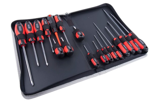 RS PRO Engineers Phillips, Pozidriv, Slotted Flared, Slotted Parallel Screwdriver Set, 18-Piece