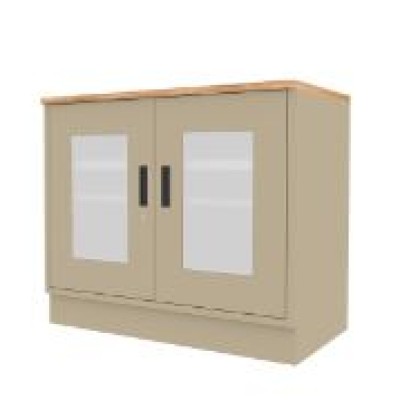 SANYON Marine Furniture Aluminum Storage Cabinet With Wooden Top And Stainless Steel Base-W900 Width-SYML-009