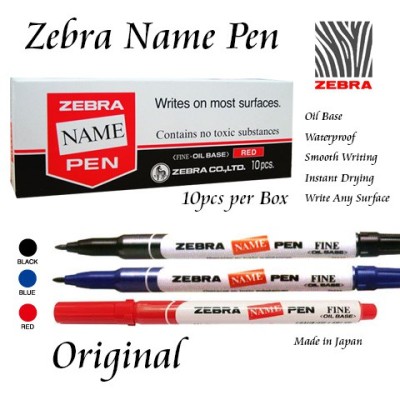 MARKER - ZEBRA NAME PEN BLACK BLUE RED