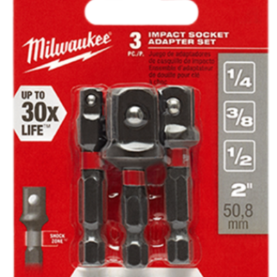 MILWAUKEE 3 Piece Impact Socket Adapter Set