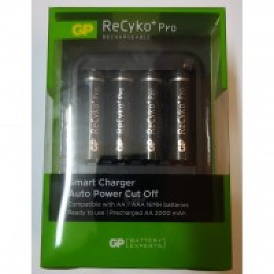 GP RECYKO PRO AA RECHARGEABLE BATTERY (4PCS) WITH POWERBANK CHARGER