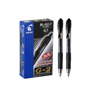 [DELIVER TO LABUAN ONLY]PILOT G2 GEL PEN, BLACK, 0.7MM, 12PCS  /  BOX