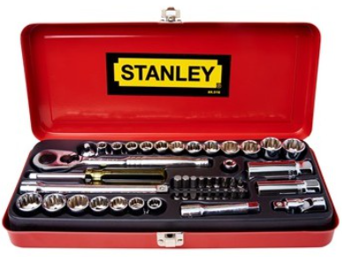 STANLEY,  1    /    4" & 3    /    8" 46 Pcs Drive Socket Set     /     STANLEY 89-516 Automotive Drive Socket Set