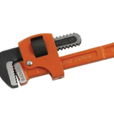 Bahco Pipe Wrench, 535 mm Overall, 76mm Jaw Capacity, Metal Handle