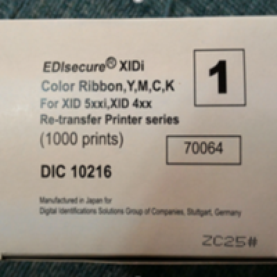 Edisecure Color Ribbon YMCK 1000 prints