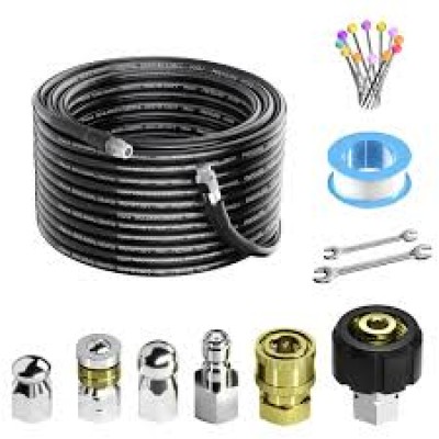 Sewer Jetter Kit   Drain Cleaning Hose  Sewer Jetting Nozzle