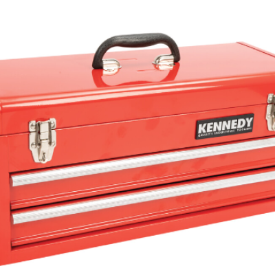 *KennedyPro Portable Tool Chest, Classic Range, Red, Steel, 2-Drawers, 228 x 534 x 218mm, 30kg Capacity - KEN5940100K