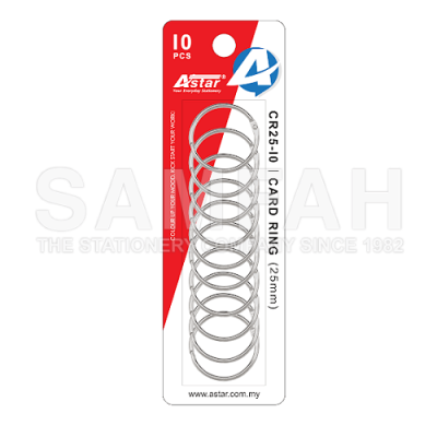 ASTAR 25MM CARD RING 10'S