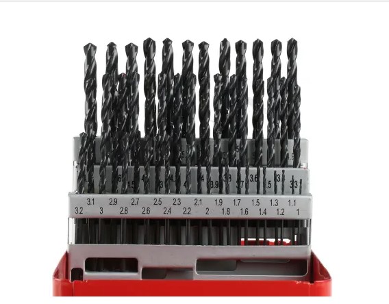 51-Piece Twist Drill Bit Set for Metal, 6mm Max, 1mm Min, HSS Bits