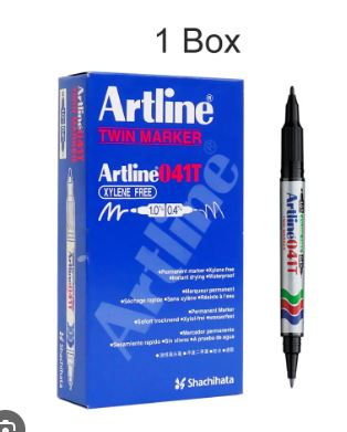 Twin Tip permanent Marker - Black (12pcs  /  Box) - Bintulu