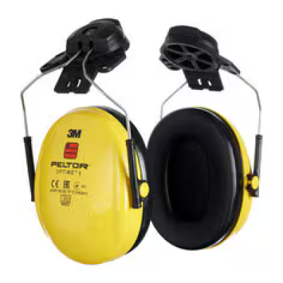 3M PELTOR Optime I Earmuffs H510P3E-405-GU, 26dB, Yellow, Helmet Mounted