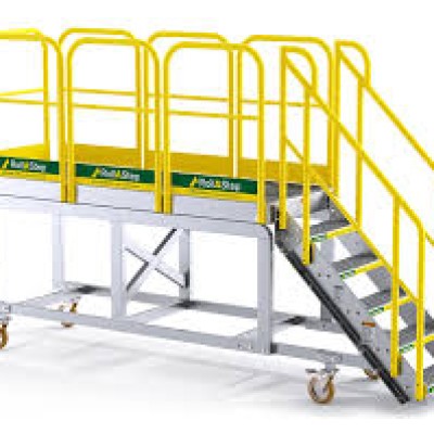 Mobile working platform Material: Steel Handrail: No Colour: Yellow