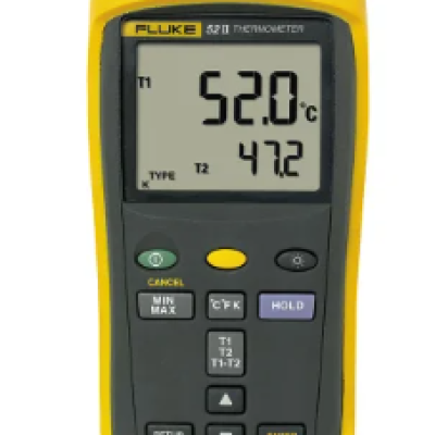 FLUKE Digital Thermometer, 400g Weight, ITS-90 Temperature Scale - 52-II Series - FLUKE-52-2