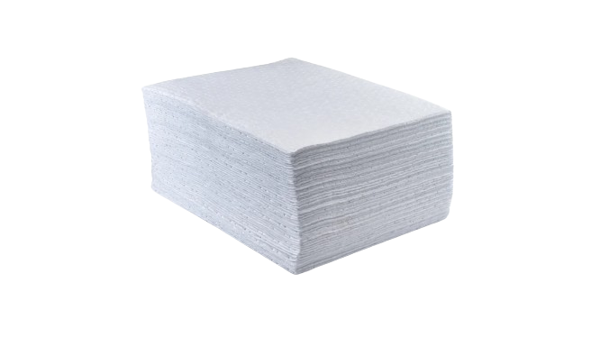 Industrial oil absorbent pad, 100sht     box 3mmx40mmx50cm- WHITE