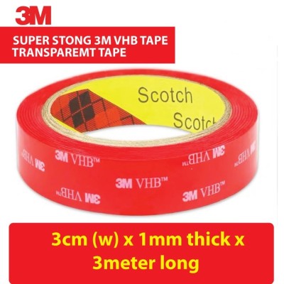 3M VHB 4910 Double Side Sided Mounting Foam Tape 30mm x 3 Meter