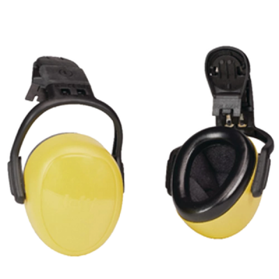 MSA 10087422 left RIGHT HIGH Helmet Mounted Earmuff Yellow, NRR 28dB