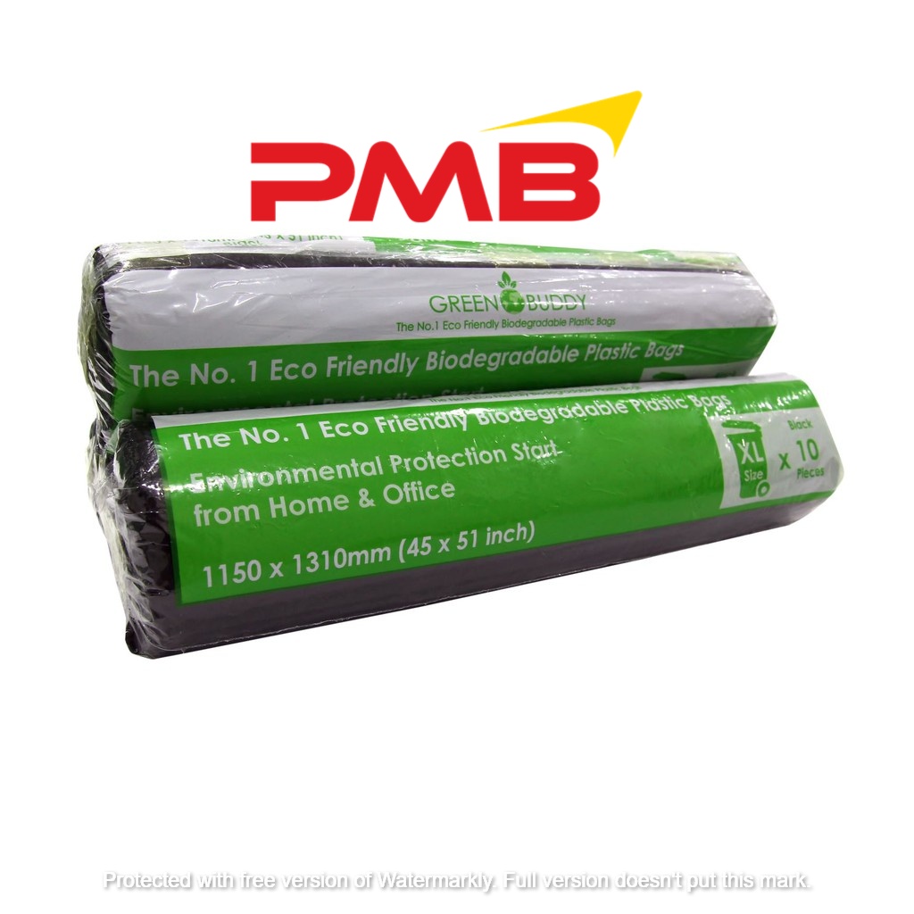 BIODEGRADEABLE GARBAGE BAG SIZE XL:45 X 51INCH+ -, 10PCS  /  ROLL [DELIVER TO LABUAN AREA ONLY