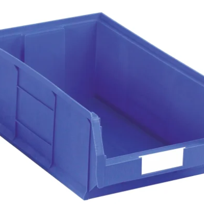 RS PRO PP Storage Bin, 200mm x 315mm, Blue 350-5873