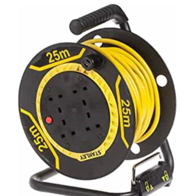 STANLEY INDUSTRIAL CABLE REEL 4X13A, W  THERMAL PROTECTION,CABLE GUIDE, 25M