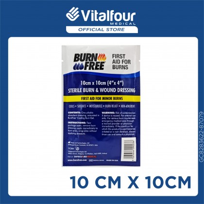 BURNFREE 10CM X 10CM (4"X 4") STERILE BURN DRESSING