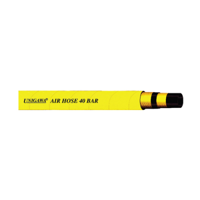 UNIGAWA EAGLE 600 AIR HOSE (W P 40 BAR) - YELLOW C W HOSE END WITH FERRULE ON BOTH END