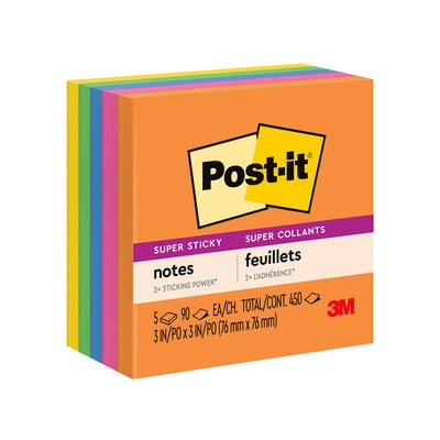 3M POST IT SUPER STICKY NOTES 3"X3"