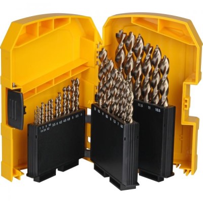 DeWALT 29 Piece Metal Twist Drill Bit Set, 1mm to 13mm