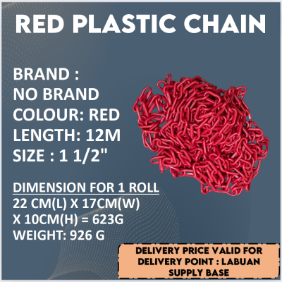 RED PLASTIC CHAIN (12 METER)