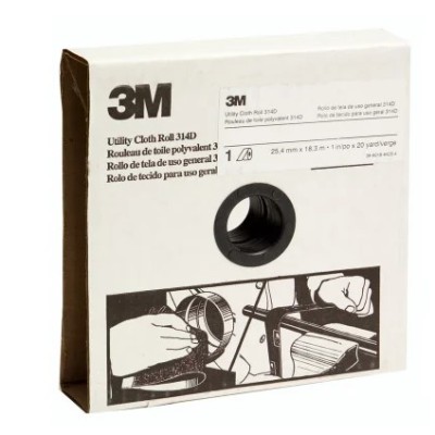 3M Utility Cloth Roll Sandpaper Type P180 Grit - 314D CLOTH ROLL P180 50MM