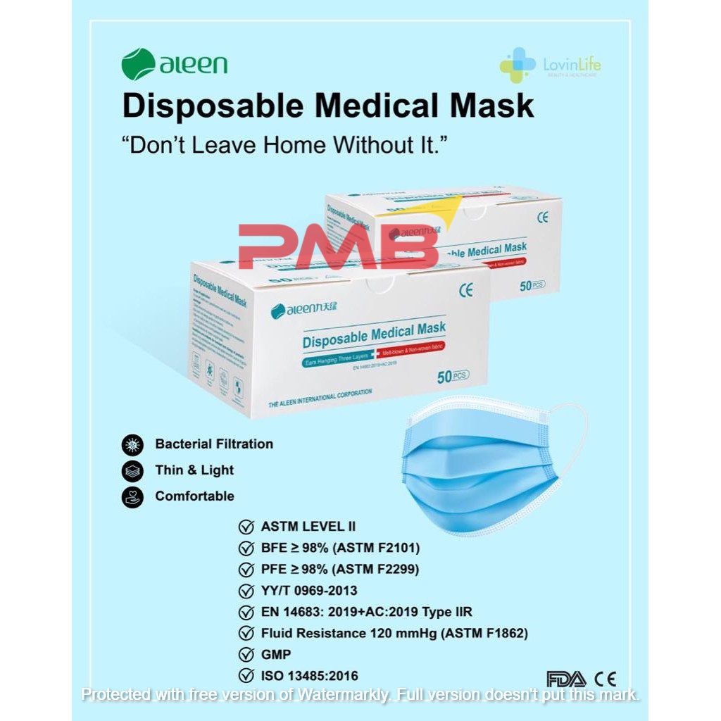 [PANTHER X]3-PLY DISPOSABLE PROTECTIVE MASK (DELIVER TO LABUAN & KOTA KINABALU AREA ONLY)