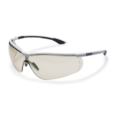 UVEX SAFETY 9193.064, SPORTSTYLE CBR65 safety glasses with UV 400 protection, white black frame, EN 166 & EN 172 compliant