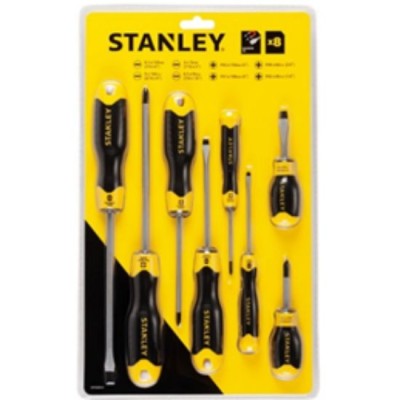 Stanley Cushion Grip Screwdriver 8pcs Set (Philips|Slotted) STMT66673 (92-004)