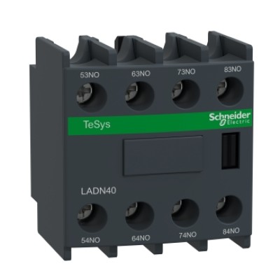 Schneider Electric TeSys Auxiliary Contact Block, 4 Contacts, 10A - LADN Series - LADN40